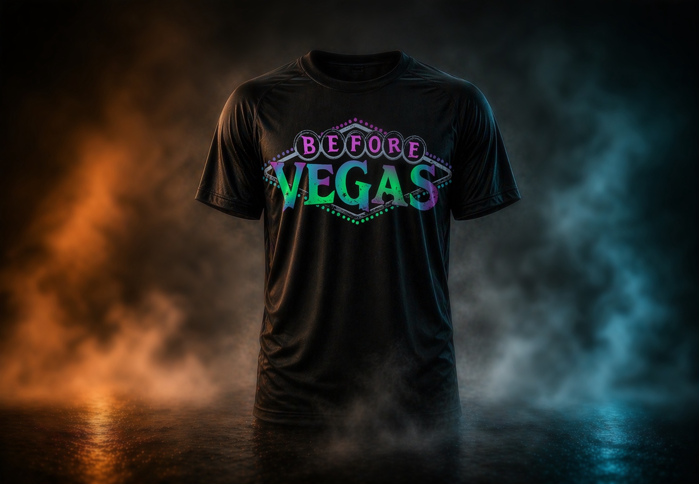 Before Vegas Neon Logo Tee